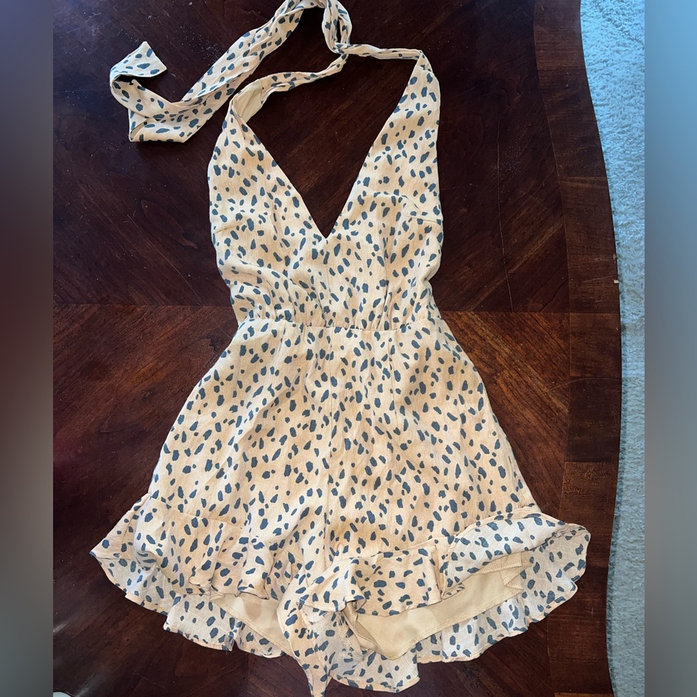 Trixxi Tan Halter Romper